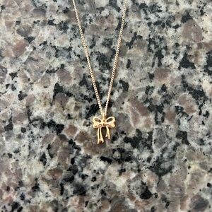 Brandy Melville Gold Bow Necklace